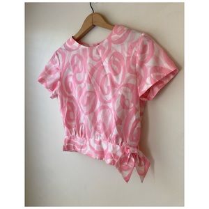 Vintage 50/60s crop blouse that buttons down the back